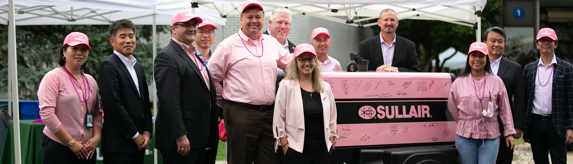 Sullair Pink Compressor Raises $32,500 for The ARA Foundation and $21,000 for Susan G. Komen® Chicago